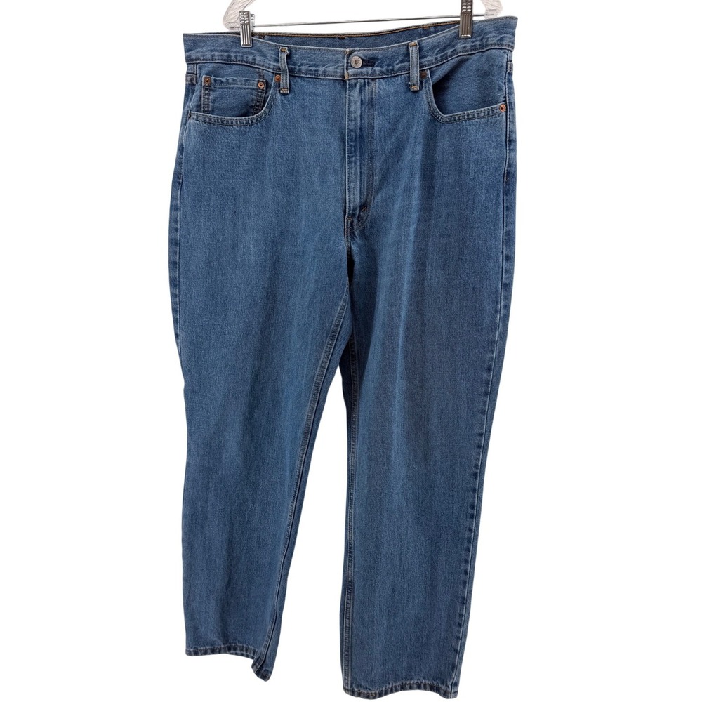 Levis 550 Relaxed Fit Tapered Leg Jeans Mens 40x32 Medium Wash Blue Denim